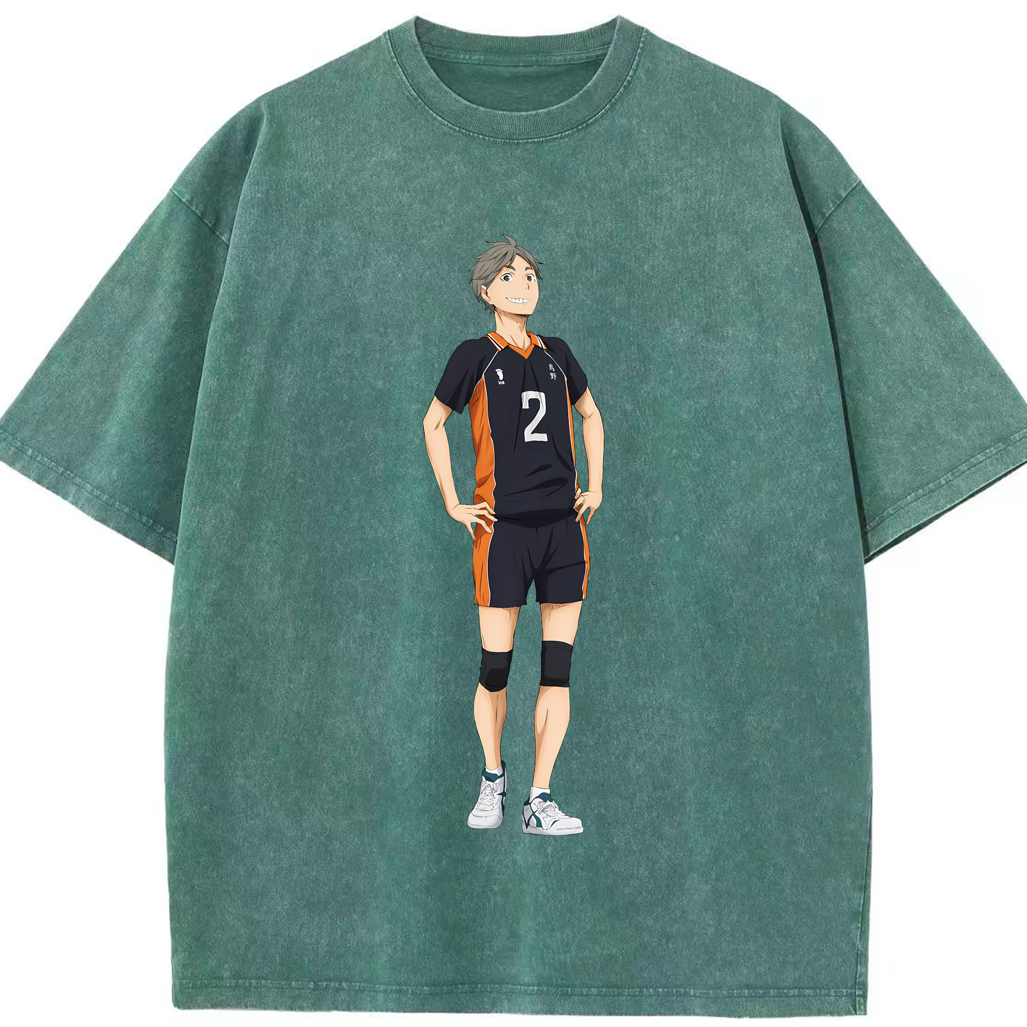 （画像用） ハイキュー!! Haikyu!! 綿100% ヴィンテージ風 半袖Tシャツ（フロントプリント）